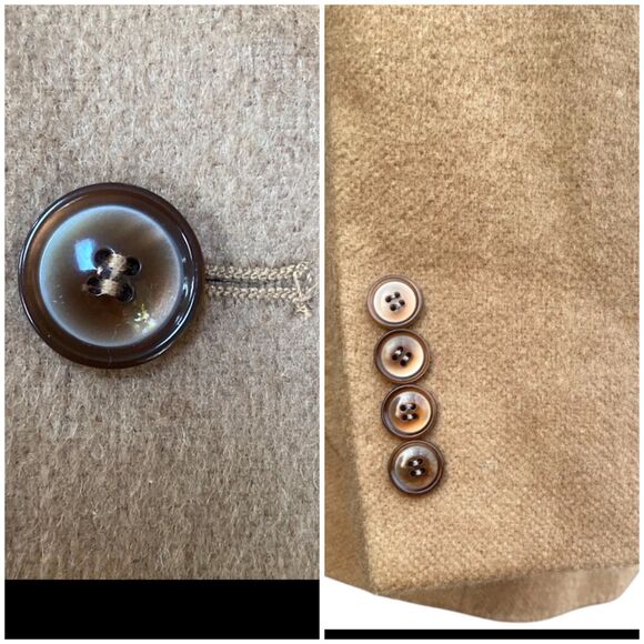 Allen Edmonds Men’s Wool Blend Sport Coat Blazer Camel Tan Sz 40 Preppy Academia - Picture 6 of 12